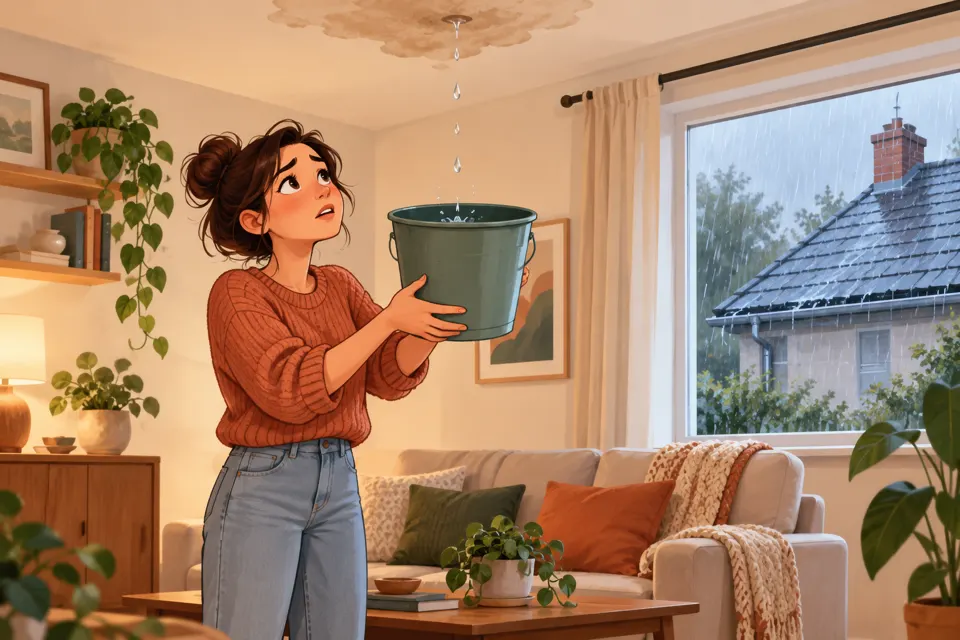 Illustration : Une fuite de toiture : que faire sans monter sur le toit ?